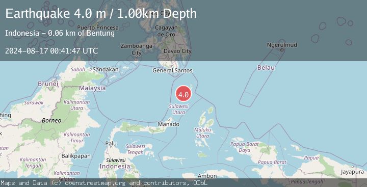 Map of KEPULAUAN TALAUD, INDONESIA