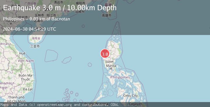 Map of LUZON, PHILIPPINES