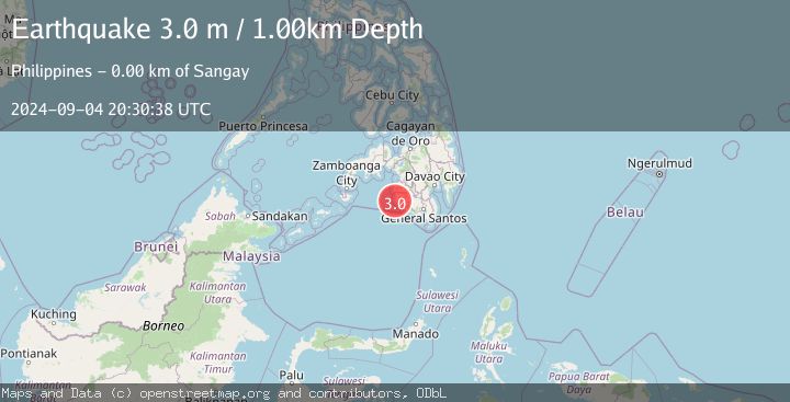 Map of MINDANAO, PHILIPPINES