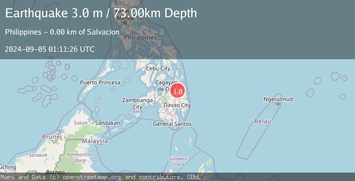 Map of MINDANAO, PHILIPPINES