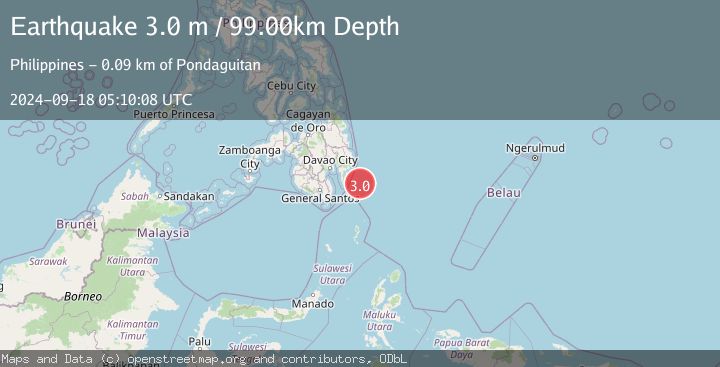 Map of MINDANAO, PHILIPPINES