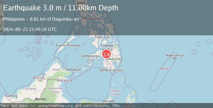 Map of MINDANAO, PHILIPPINES