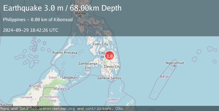 Map of MINDANAO, PHILIPPINES