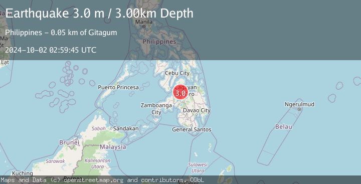 Map of MINDANAO, PHILIPPINES
