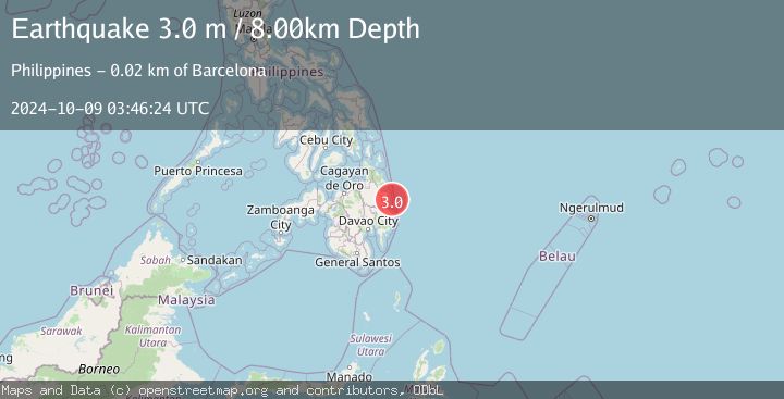 Map of MINDANAO, PHILIPPINES