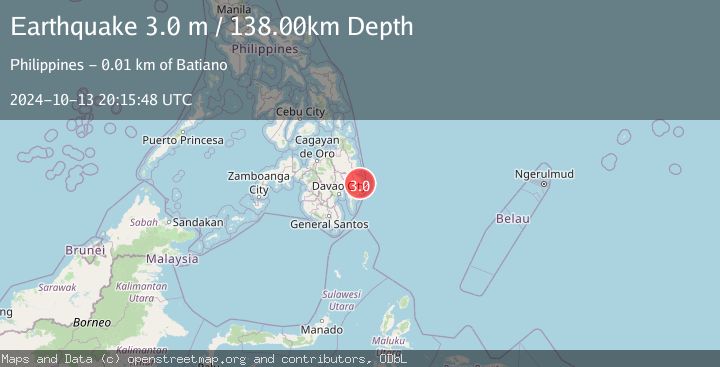 Map of MINDANAO, PHILIPPINES