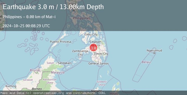 Map of MINDANAO, PHILIPPINES