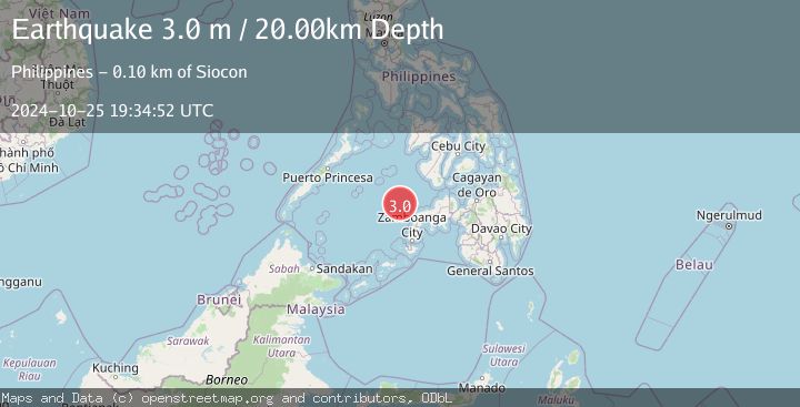 Map of MINDANAO, PHILIPPINES