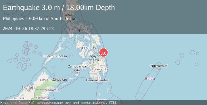 Map of MINDANAO, PHILIPPINES