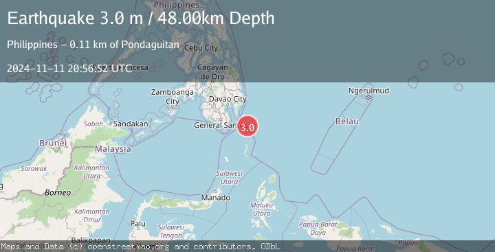Map of MINDANAO, PHILIPPINES