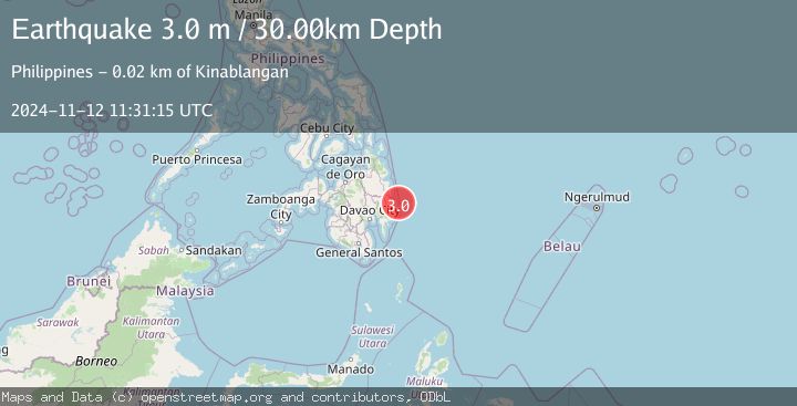 Map of MINDANAO, PHILIPPINES