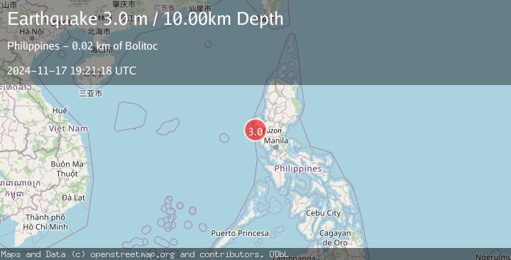 Map of LUZON, PHILIPPINES