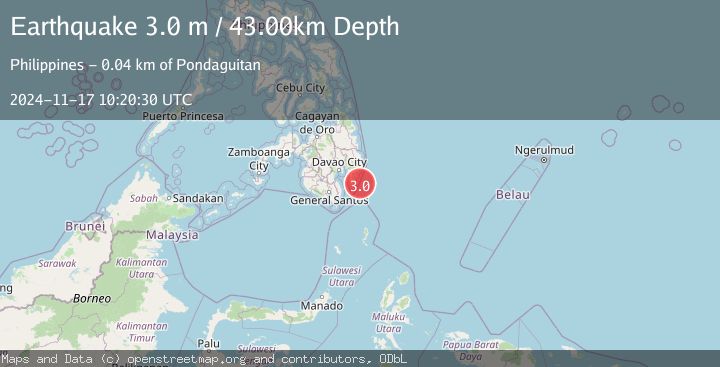 Map of MINDANAO, PHILIPPINES