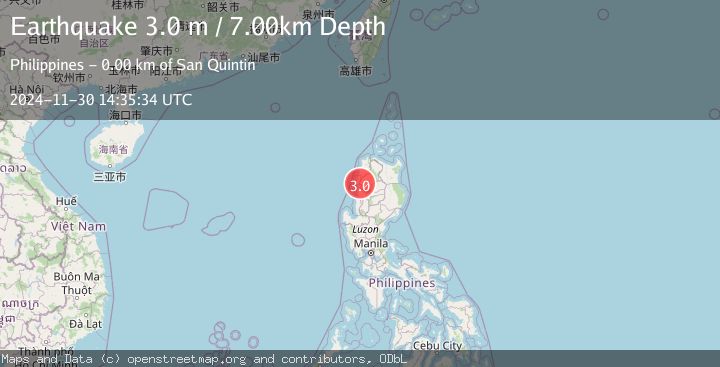 Map of LUZON, PHILIPPINES