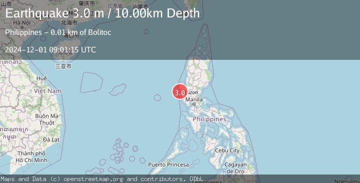 Map of LUZON, PHILIPPINES