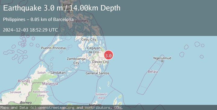 Map of MINDANAO, PHILIPPINES