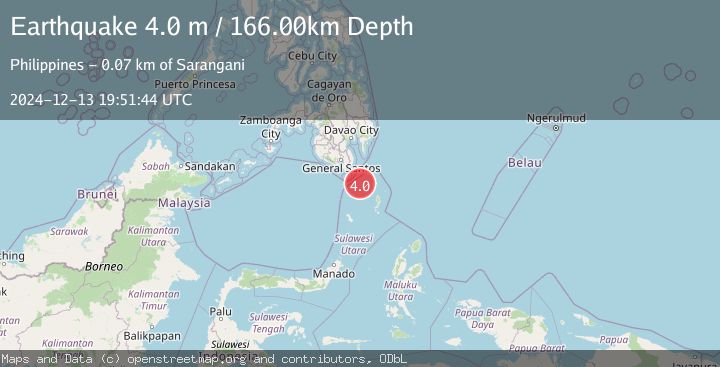 Map of MINDANAO, PHILIPPINES