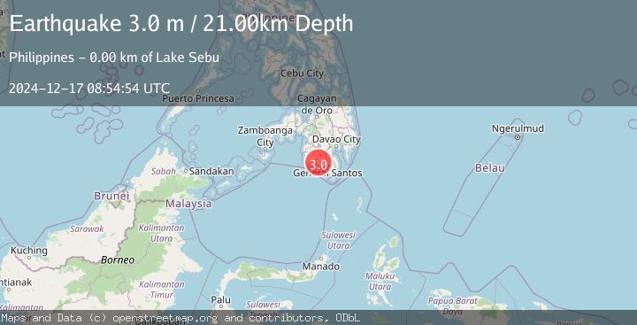 Map of MINDANAO, PHILIPPINES