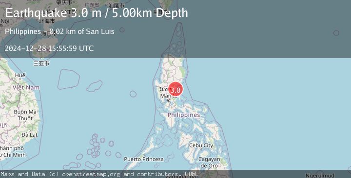 Map of LUZON, PHILIPPINES