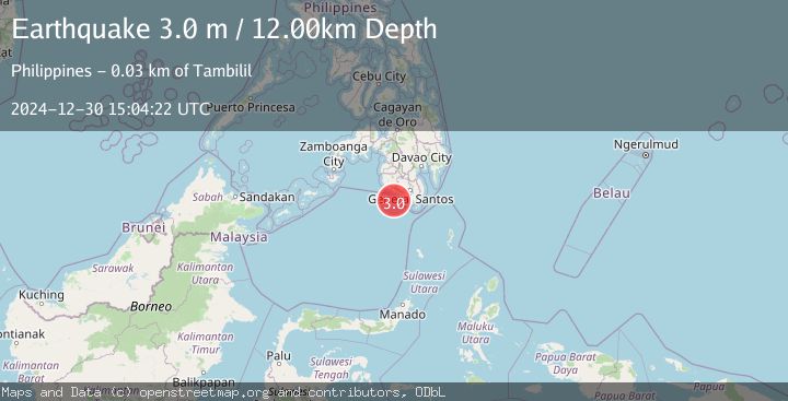 Map of MINDANAO, PHILIPPINES