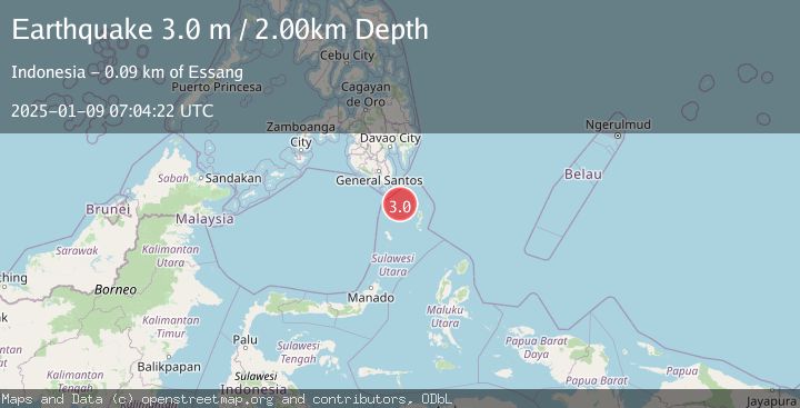 Map of KEPULAUAN TALAUD, INDONESIA