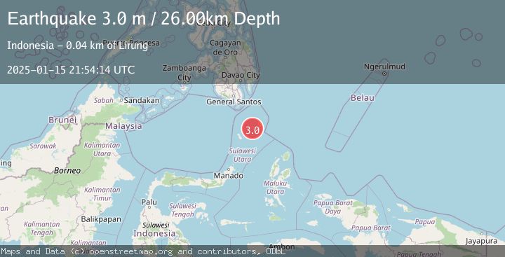 Map of KEPULAUAN TALAUD, INDONESIA