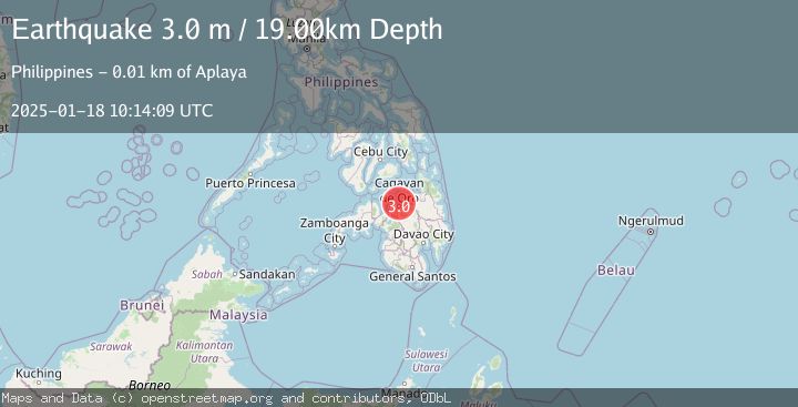 Map of MINDANAO, PHILIPPINES