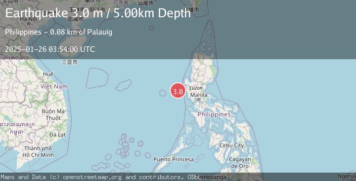 Map of LUZON, PHILIPPINES