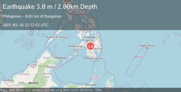 Map of MINDANAO, PHILIPPINES