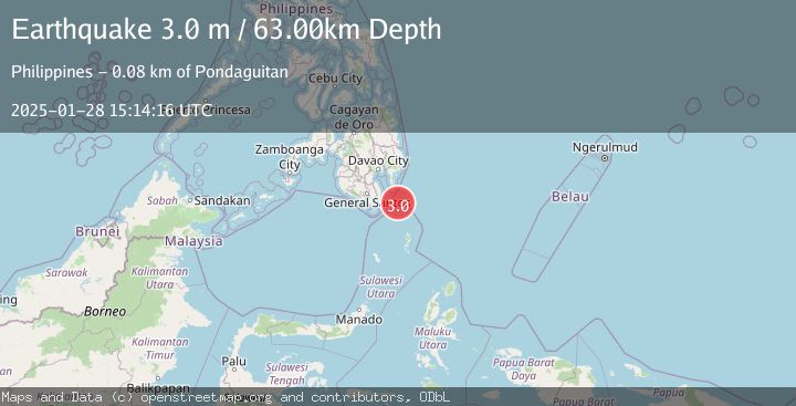 Map of MINDANAO, PHILIPPINES