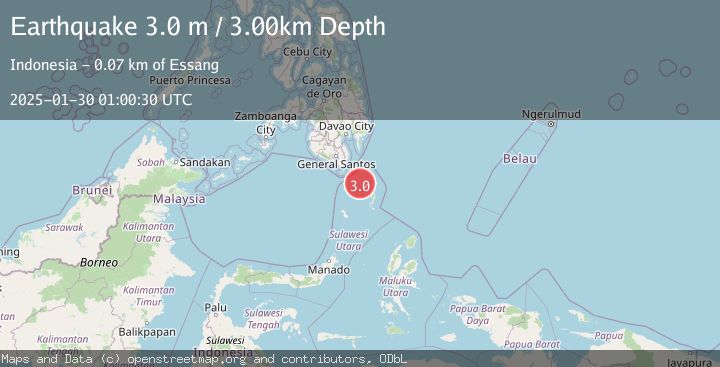 Map of KEPULAUAN TALAUD, INDONESIA