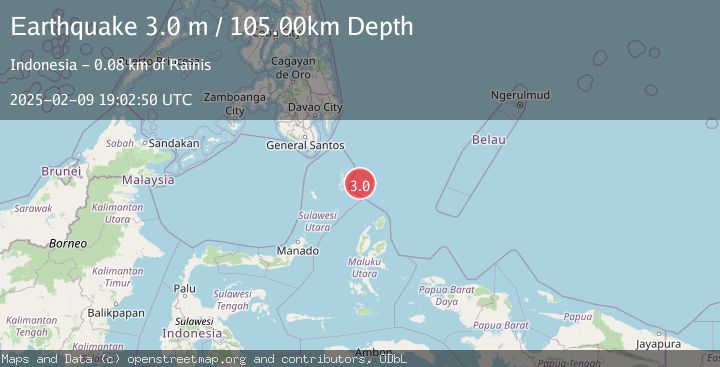 Map of KEPULAUAN TALAUD, INDONESIA