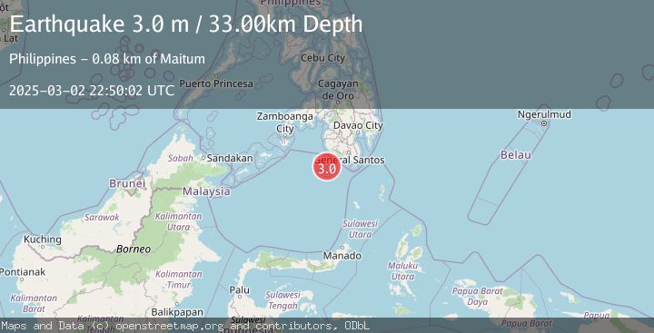 Map of MINDANAO, PHILIPPINES
