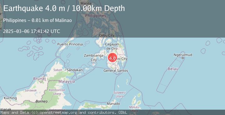 Map of MINDANAO, PHILIPPINES