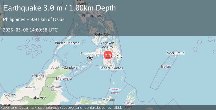 Map of MINDANAO, PHILIPPINES
