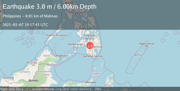 Map of MINDANAO, PHILIPPINES