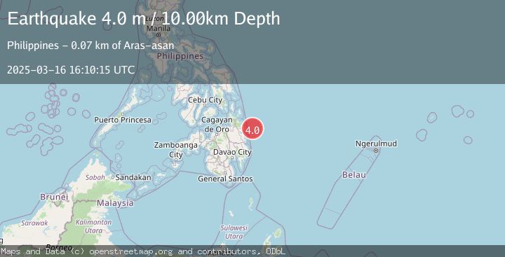 Map of MINDANAO, PHILIPPINES