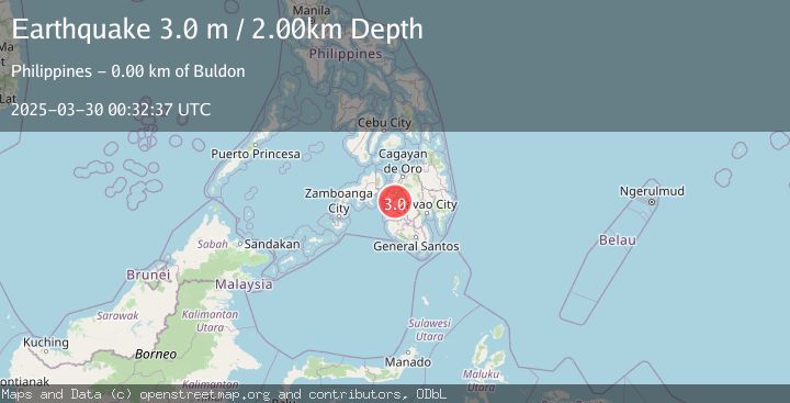 Map of MINDANAO, PHILIPPINES