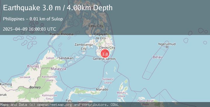 Map of MINDANAO, PHILIPPINES