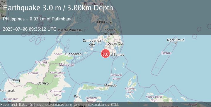 Map of MINDANAO, PHILIPPINES