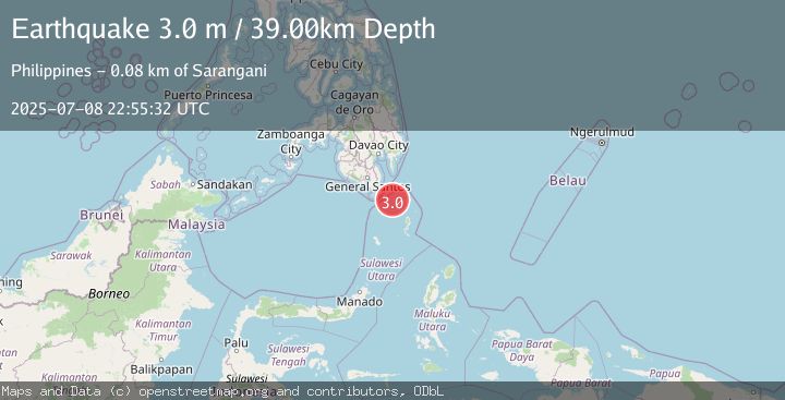Map of MINDANAO, PHILIPPINES