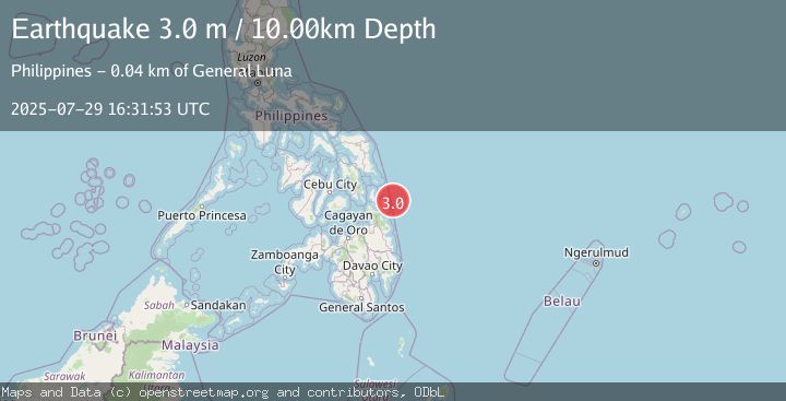 Map of MINDANAO, PHILIPPINES
