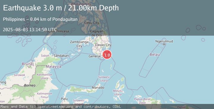 Map of MINDANAO, PHILIPPINES