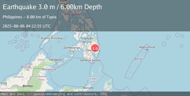 Map of MINDANAO, PHILIPPINES