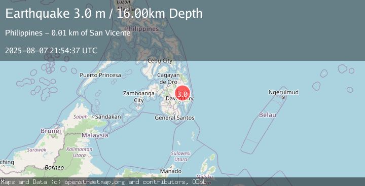 Map of MINDANAO, PHILIPPINES