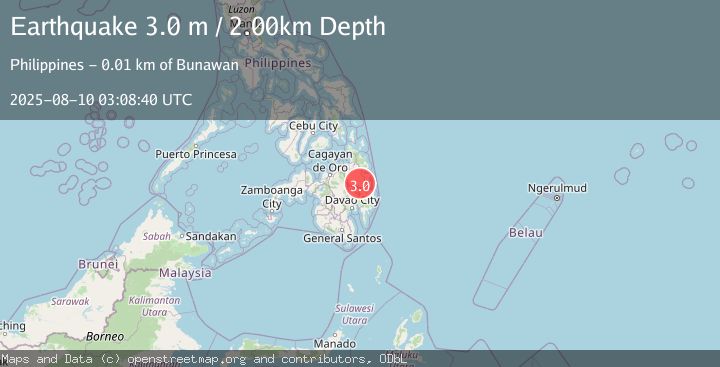 Map of MINDANAO, PHILIPPINES