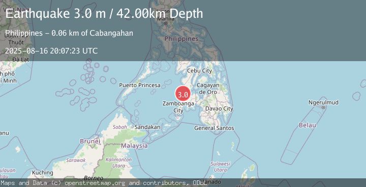 Map of MINDANAO, PHILIPPINES