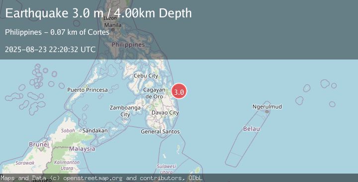 Map of MINDANAO, PHILIPPINES