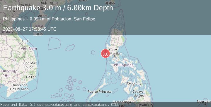 Map of LUZON, PHILIPPINES