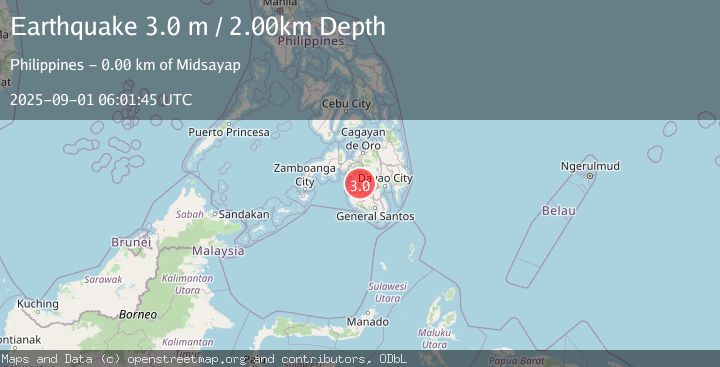 Map of MINDANAO, PHILIPPINES